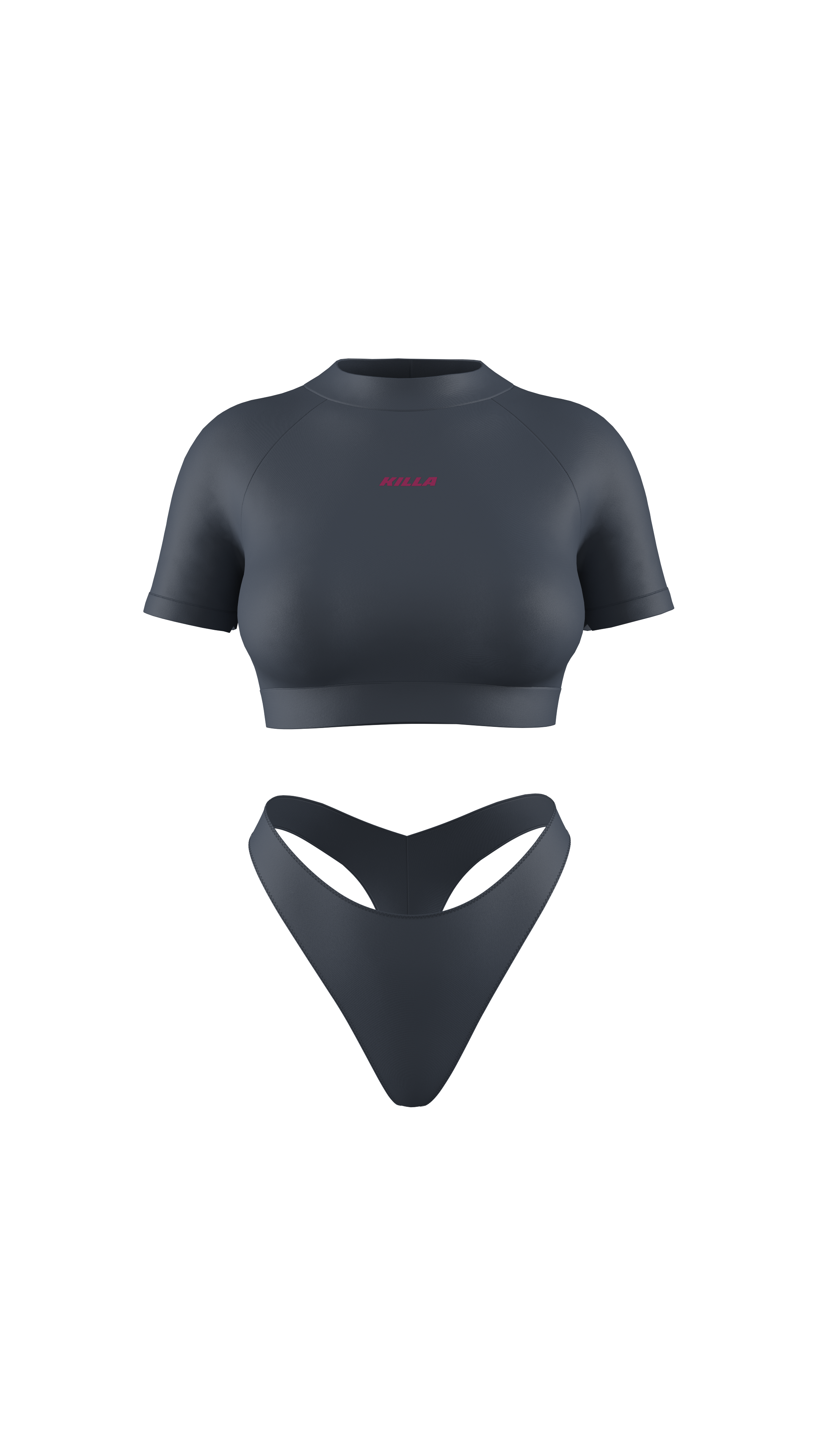maillot de bain moderne composé d'un crop top et d'un bikini taille haute est le choix parfait pour allier style contemporain et confort